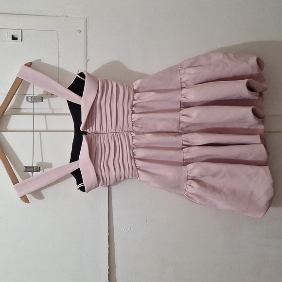 NWT POWDERY LIGHT PINK DRAPED BALLOON MINI DOLL DRESS - Picture 15 of 15